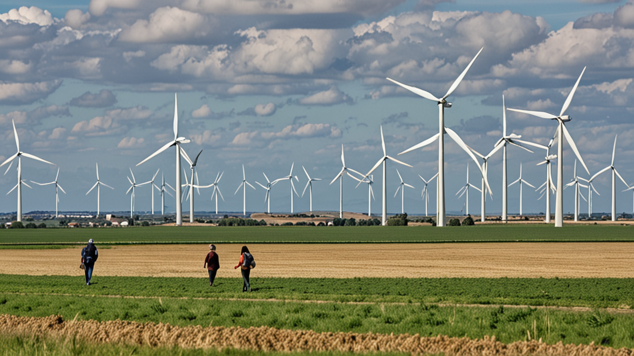 Energía eólica en tierras agrícolas: Un nuevo horizonte para las comunidades urbanas